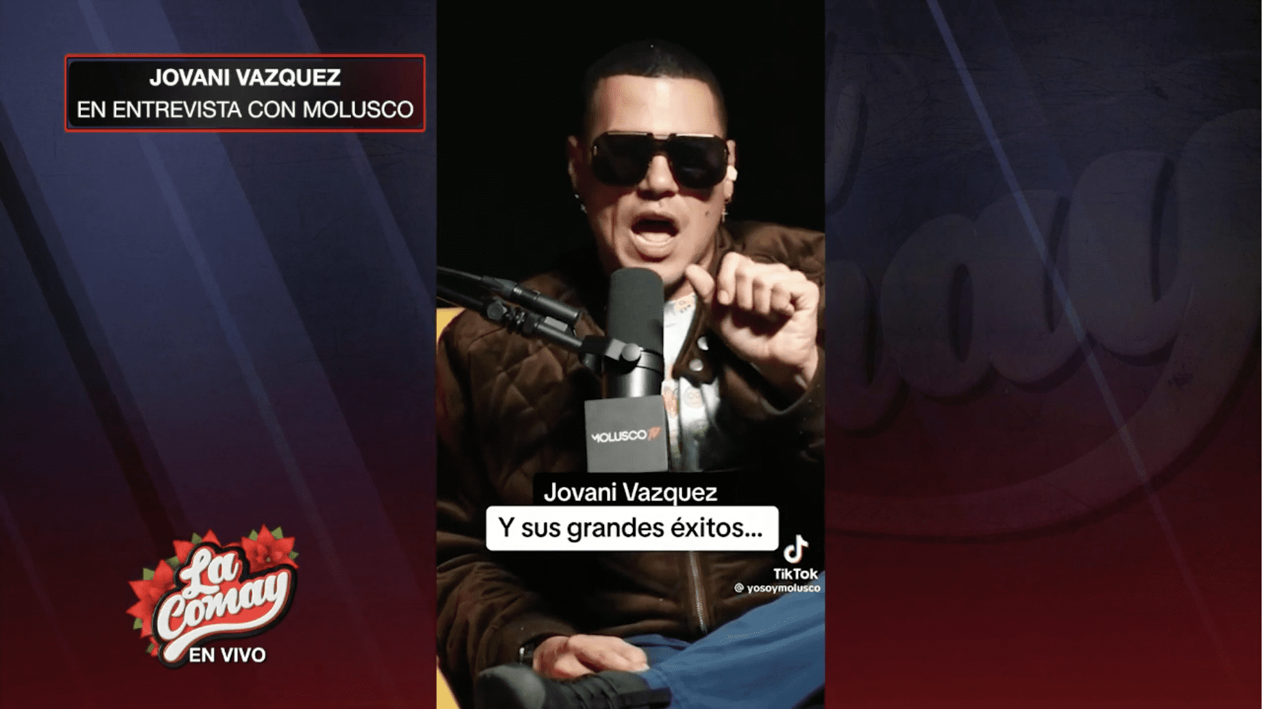 Jovani Vázquez canta sus grandes éxitos en entrevista con Molusco