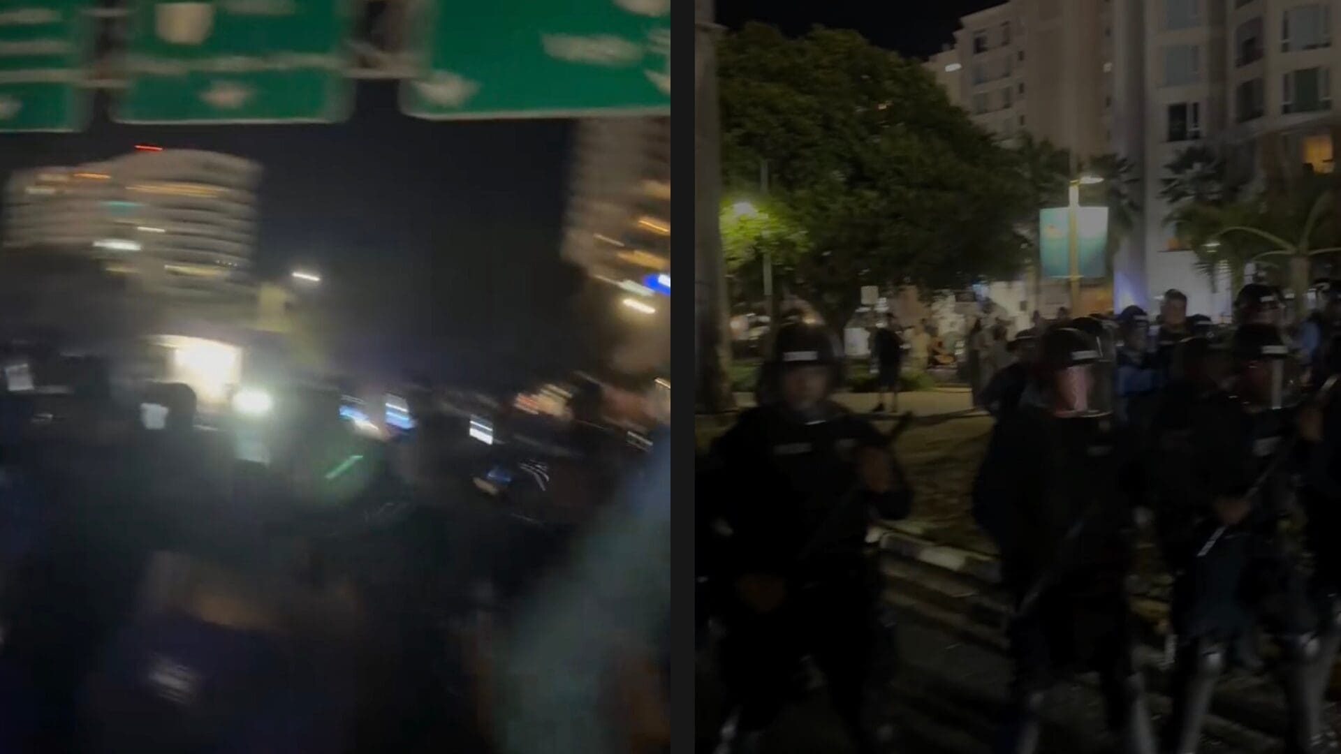 Imagen del artículo de Univision / TeleOnce: Fuerza de choque interviene contra manifestantes durante actividad de recaudación de la gobernadora
