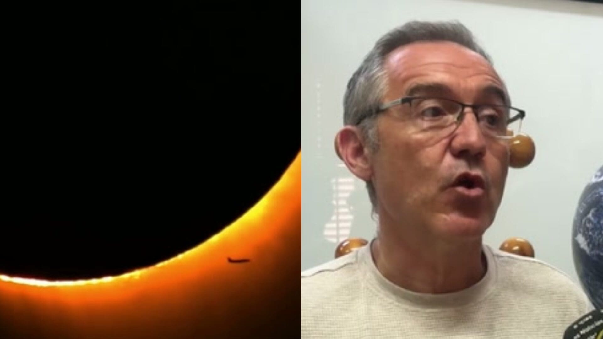 Imagen del artículo de Univision / TeleOnce: Avión cruza durante la totalidad del histórico eclipse total de Sol
