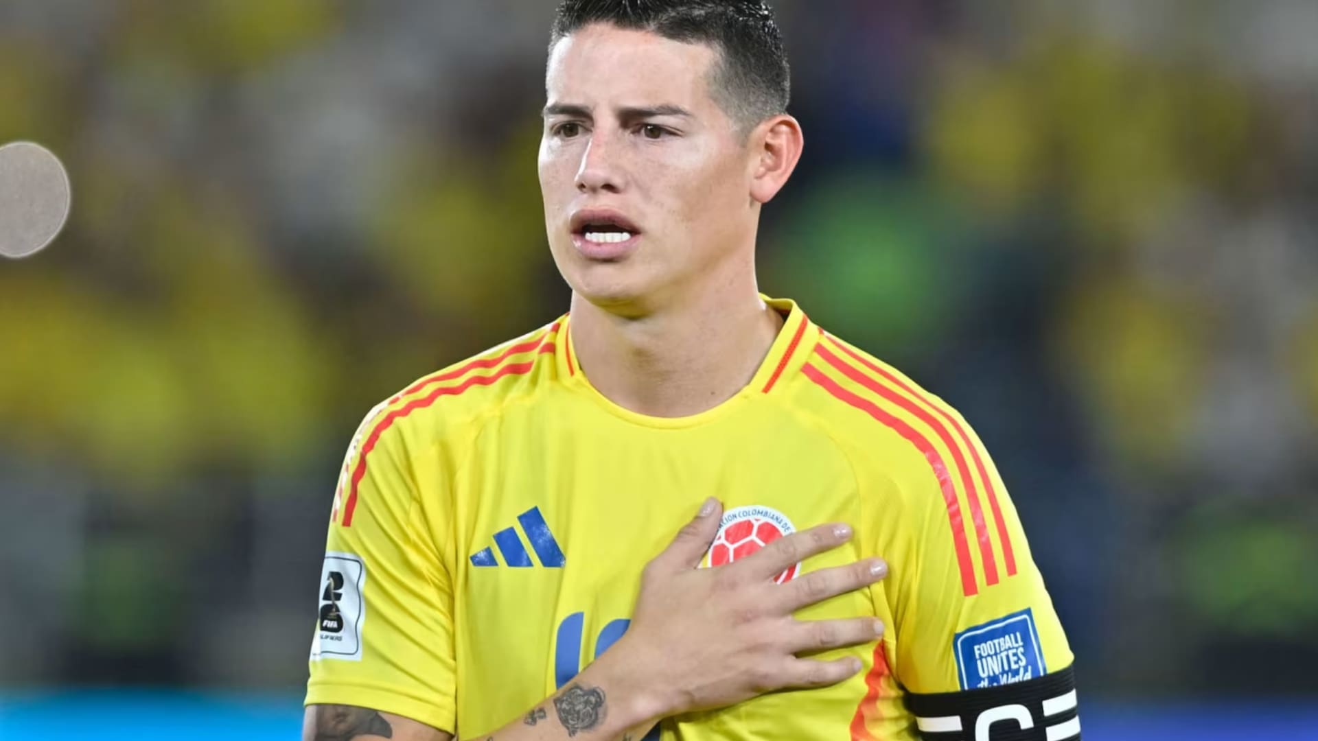Imagen del artículo de Univision / TeleOnce: James Rodríguez anuncia su retiro de la selección colombiana tras 15 años