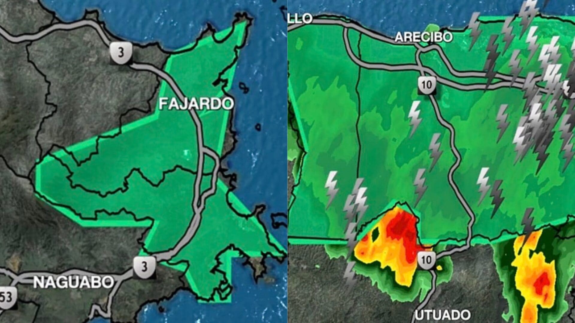 Imagen del artículo de Univision / TeleOnce: Emiten aviso de inundaciones para Ceiba, Fajardo y Hatillo tras fuertes lluvias