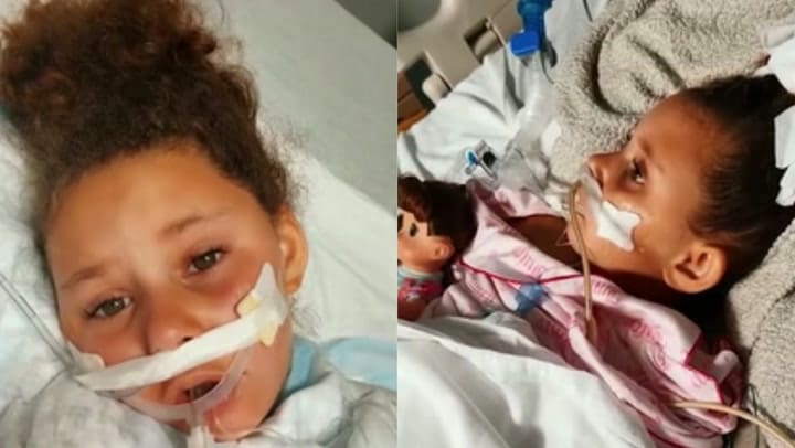 Imagen del artículo de Univision / TeleOnce: Niña de seis años lucha por su vida tras quedar paralizada; familia espera atención médica especializada