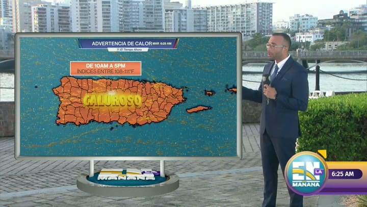Imagen del artículo de Univision / TeleOnce: Emiten advertencia de calor para toda la isla mientras se esperan aguaceros ocasionales