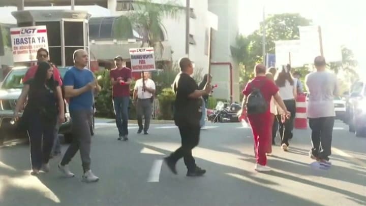 Imagen del artículo de Univision / TeleOnce: Piquete en el Hospital Cardiovascular por reclamos salariales y laborales
