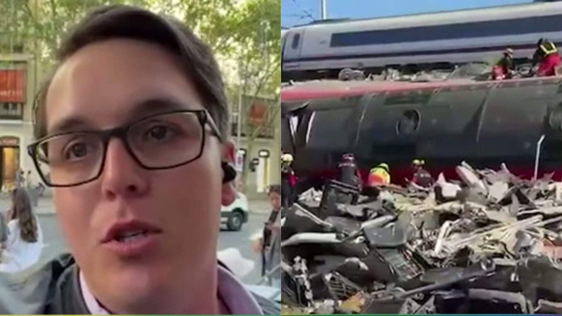 Imagen de la cobertura de: Familia boricua sobrevivió al choque de trenes en España y ayudó a los heridos