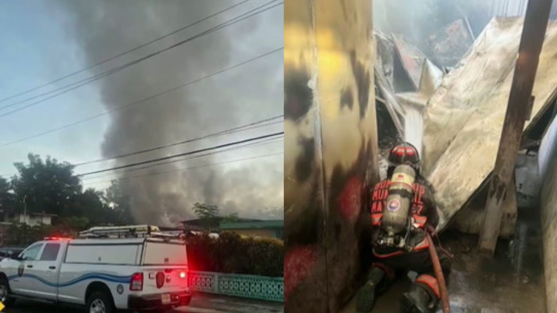 Imagen de la cobertura de: Investigan incendio en hojalatería de Mayagüez con pérdidas de $300 mil