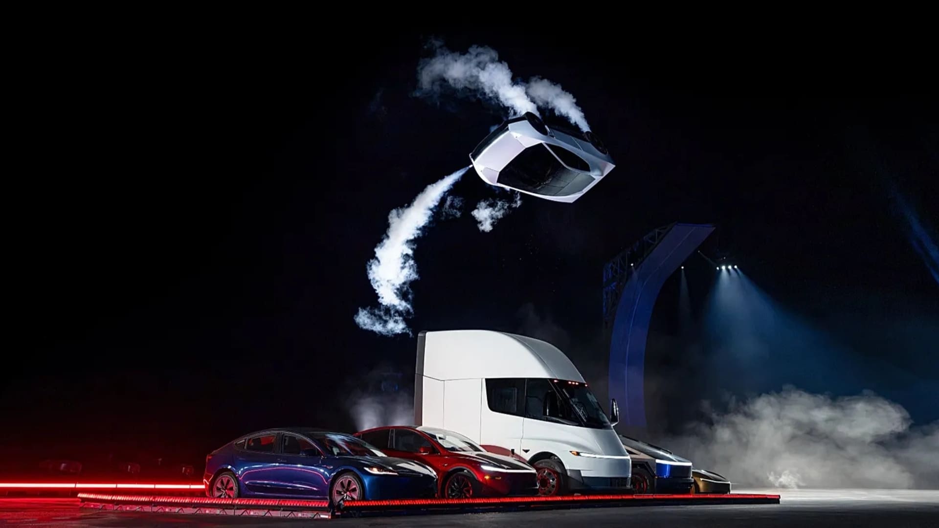 Imagen del artículo de Univision / TeleOnce: Tesla presenta un automóvil que podrá volar, según Elon Musk