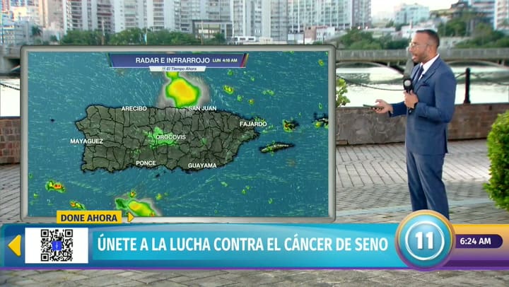 Imagen del artículo de Univision / TeleOnce: Continúa el riesgo limitado de calor con aguaceros en la tarde